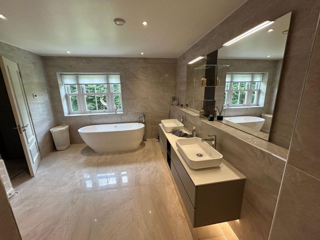 Luxury master bathroom install in London
