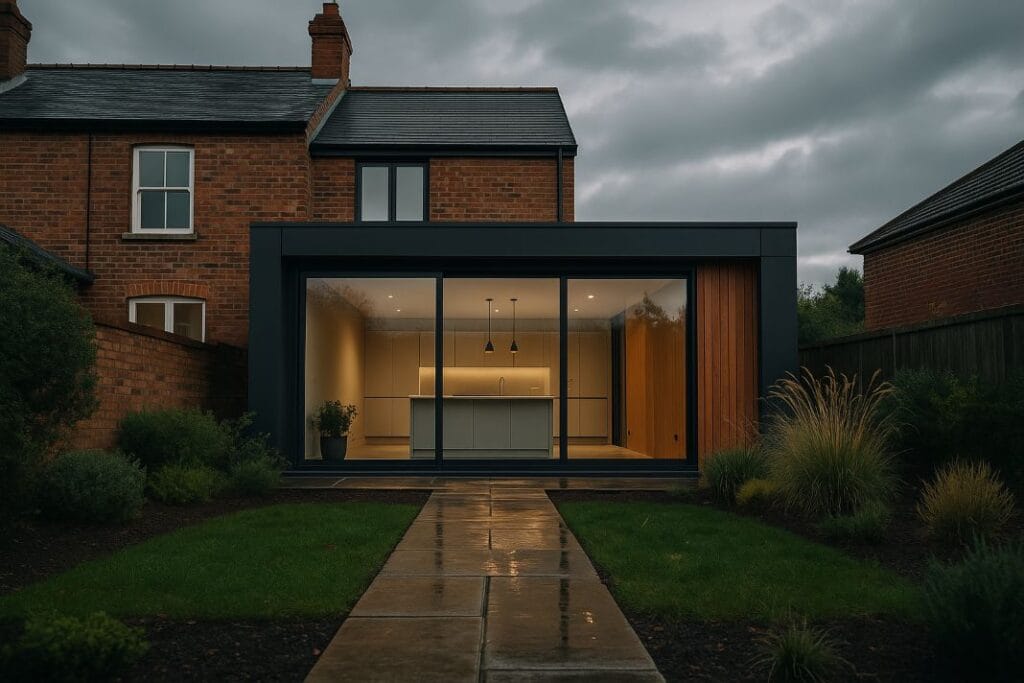 An AI photo of a home extension job in London - Compact Building