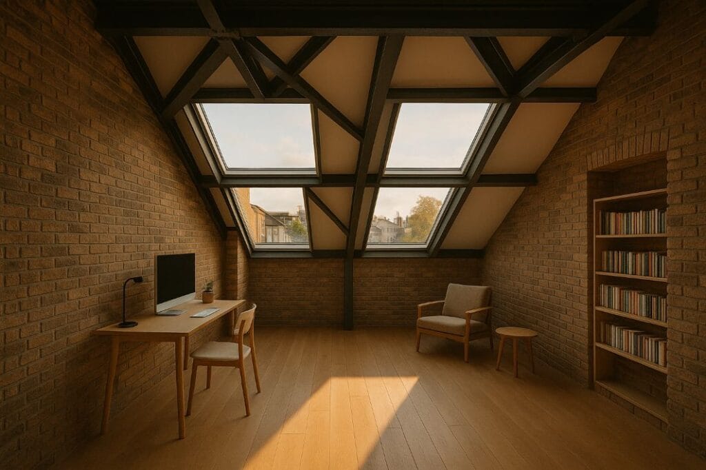 An AI photo of a loft conversion in Edgware - Compact Building