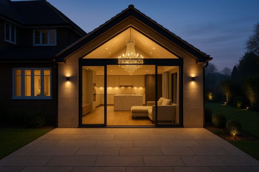 an ai image of a luxury home extension in london