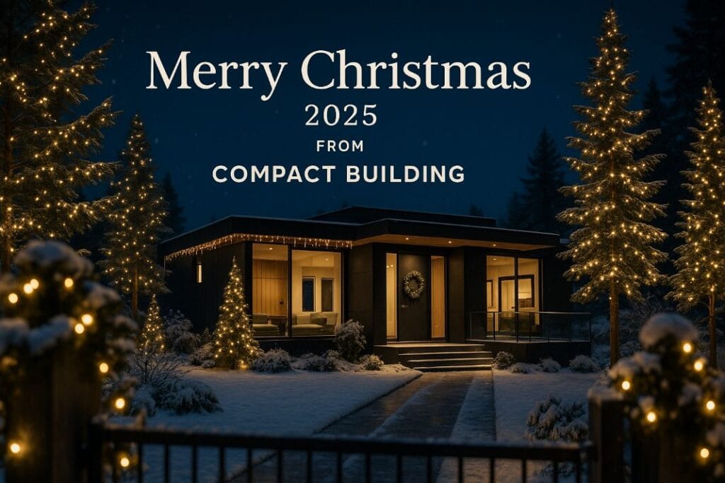 an ai image wishing a merry christmas 2025 with a house in a christmas setting in the background