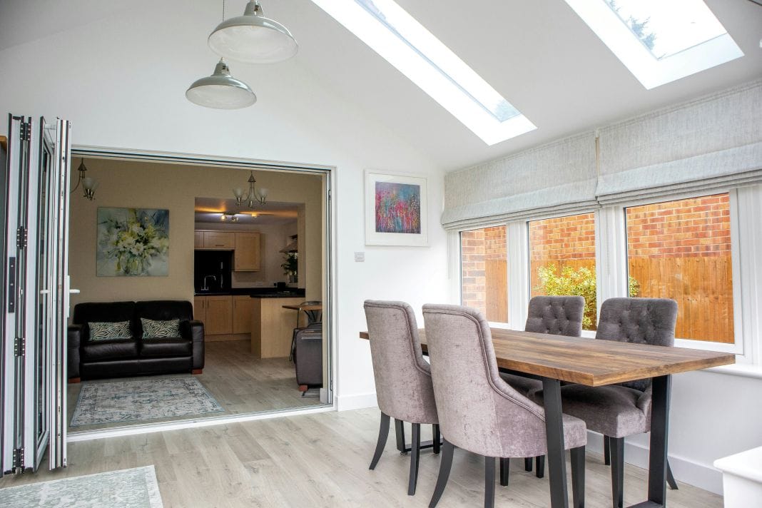 A new conservatory build in an older home, London