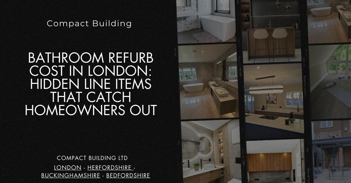Bathroom Refurb Cost in London Hidden Line Items That Catch Homeowners Out-Compact Building Ltd