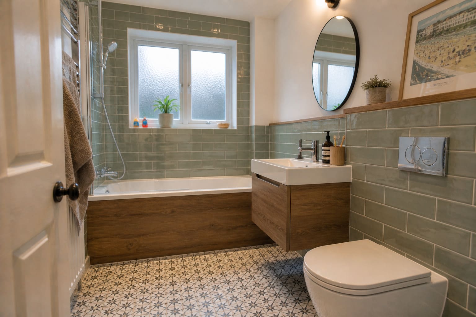Family bathroom Hertfordshire with bath – Illustrative Image