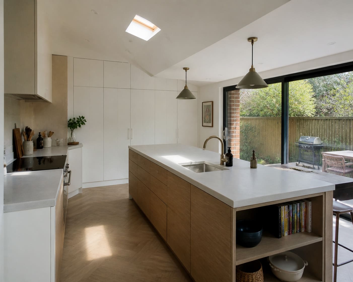 Minimalist Kitchen with Central Island - Illustrative Image