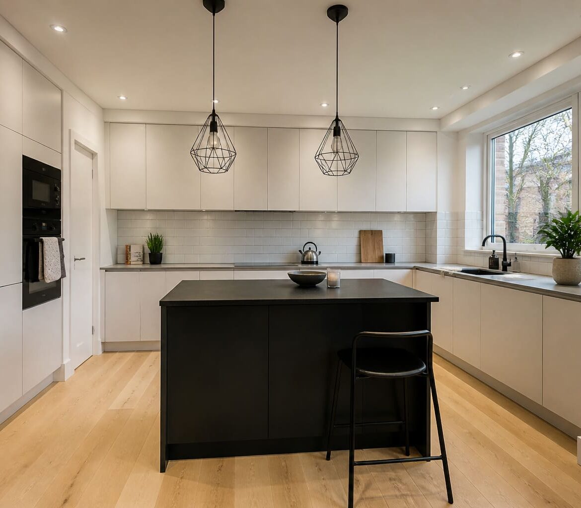 Minimalist Kitchen with Spacious Layout - Illustrative Image Minimalist Kitchen with Spacious Layout - Illustrative Image
