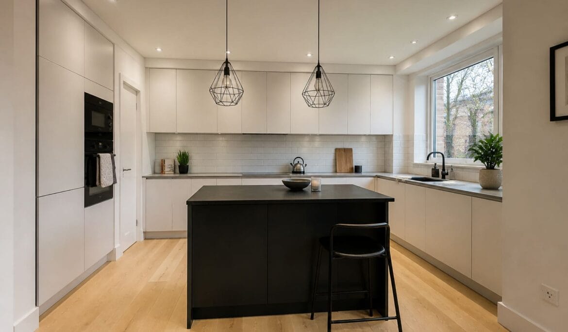 Minimalist Kitchen with Spacious Layout - Illustrative Image