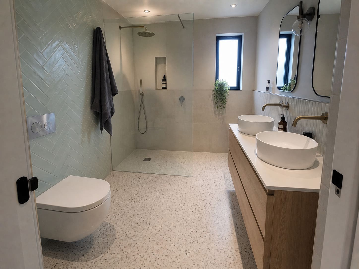 Wet Room Accessible Walk-in Shower with Minimalist Style - Illustrative Image