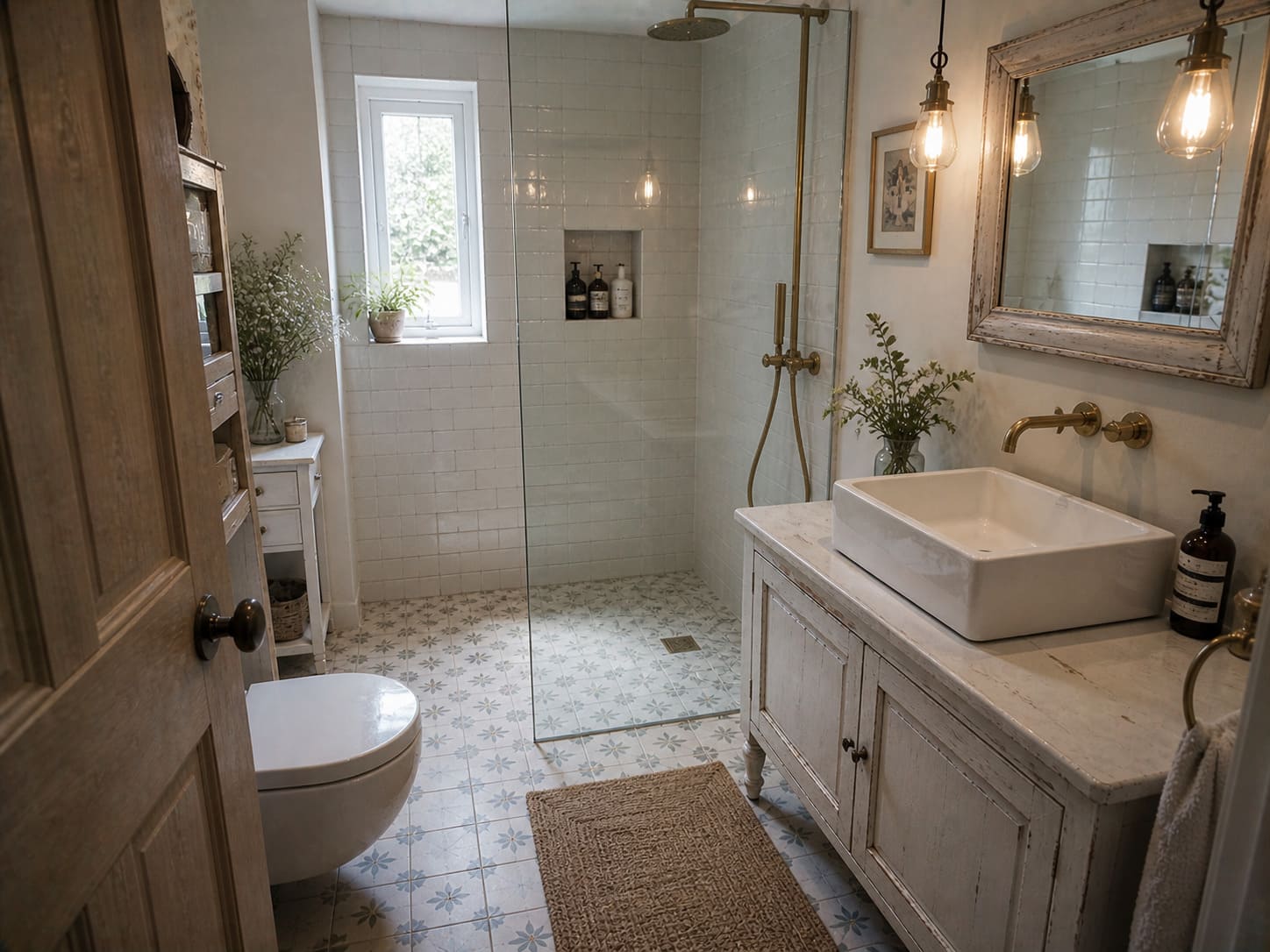 Wet Room Hertfordshire glass partition with fixtures contemporary design - Illustrative Image